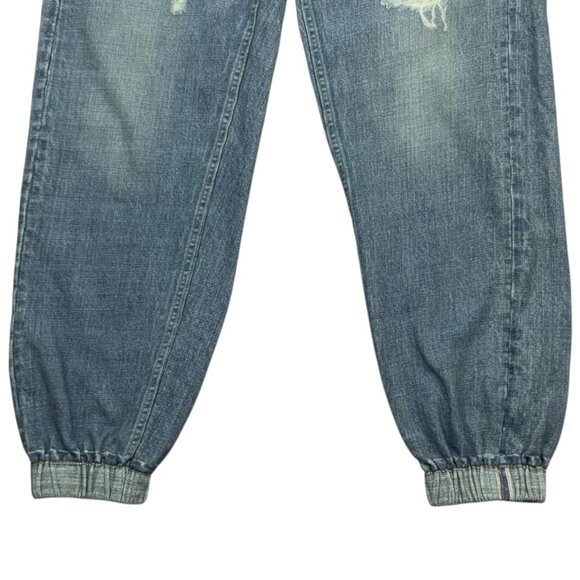 Rag And Bone Miramar Relaxed Jogger Pant S Glass Hill Blue Faux Jean - Picture 9 of 12